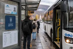 Elevii din Valea Jiului vor călători gratuit cu Green Line doar cu card nominal