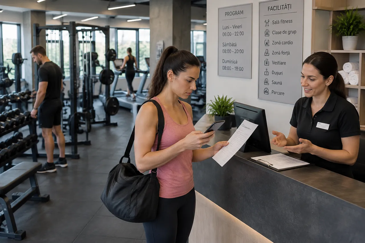 verificarea serviciilor incluse în abonamentul fitness