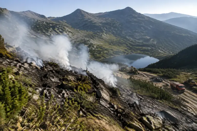 Două incendii afectează vegetația și fondul forestier din Hunedoara
