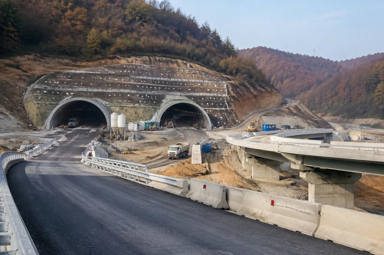 Tunelurile de pe A1 Margina–Holdea intră în etapa finisajelor. Proiectul a ajuns la 80%